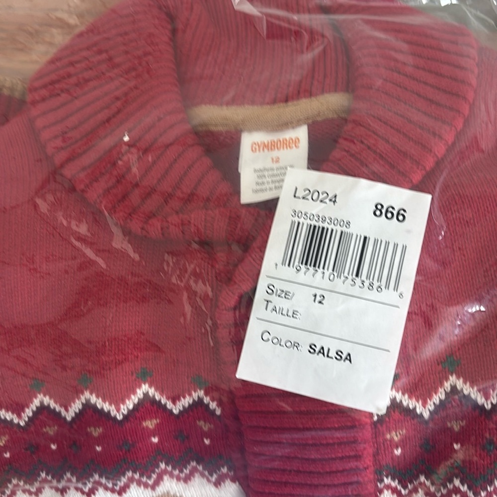 NWT sold-out Gymboree Gingerbread Fairisle cardigan size 12 kids.